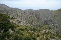 La ville d'Escorca à Majorque. Serra d'Alfàbia près d'Escorca. Cliquer pour agrandir l'image.