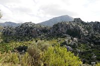 La ville d'Escorca à Majorque. Serra d'Alfàbia près d'Escorca. Cliquer pour agrandir l'image.