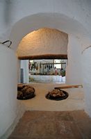 Sa Granja de Esporles à Majorque. Atelier de teinture. Cliquer pour agrandir l'image.
