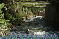 Sa Granja de Esporles à Majorque. Jeux d'eau. Cliquer pour agrandir l'image.