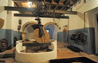 The olive press in Granja de Esporles. Click to enlarge the image.