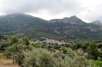 La ville d'Estellenc à Majorque. Estellencs. Cliquer pour agrandir l'image.