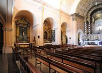 The Sanctuary of Sant Salvador in Felanitx Mallorca - The nave of the church. Click to enlarge the image.