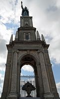 The Sanctuary of Sant Salvador in Felanitx Mallorca - The monument of Christ the King. Click to enlarge the image.