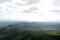 The town of Felanitx Mallorca - View of the east coast from the monument of Christ the King. Click to enlarge the image.