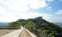 The town of Felanitx Mallorca - The sanctuary of Sant Salvador seen from the Creu del Picot. Click to enlarge the image.
