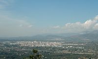 La ville d'Inca à Majorque. Inca vue depuis Santa Magdalena. Cliquer pour agrandir l'image.