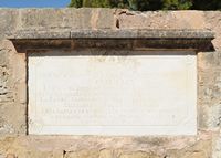 Bellver Castle in Mallorca - Plate Lluis Lacy. Click to enlarge the image.