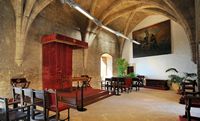 Le château de Bellver à Majorque. Salle du Trône. Cliquer pour agrandir l'image.