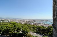La ville de Palma de Majorque. Palma vue depuis le château de Bellver. Cliquer pour agrandir l'image.