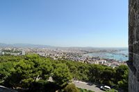 The city of Palma de Mallorca - Palma seen from Bellver Castle. Click to enlarge the image.