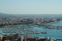 The city of Palma de Mallorca - Palma Port seen from Bellver Castle. Click to enlarge the image.