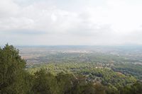 The sanctuary of Bonany Petra in Mallorca - Petra View from the Hermitage Bonany. Click to enlarge the image.