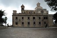 The sanctuary of Bonany Petra in Majorca - The rooms of the Hermitage. Click to enlarge the image.