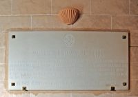 The sanctuary of Bonany Petra in Mallorca - Plaque commemorating the arrival of hermits Bonany. Click to enlarge the image.