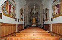 The sanctuary of Bonany Petra in Mallorca - Nave of the church. Click to enlarge the image.