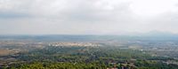 La ville de Petra à Majorque. Petra vue depuis le Puig de Bonany. Cliquer pour agrandir l'image.
