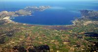 La ville de Pollença à Majorque. Baie de Pollença. Cliquer pour agrandir l'image.