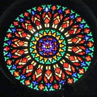 La ville de Pollença à Majorque. Rosace de Notre-Dame des Anges. Cliquer pour agrandir l'image.