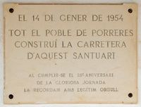 The Sanctuary of Monti-sion Porreres Mallorca - Plaque. Click to enlarge the image in Panoramio (new tab).