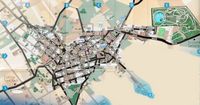 La ville de Ses Salines à Majorque. Plan de la ville. Cliquer pour agrandir l'image.