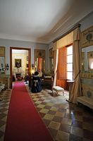 The Finca Els Calderers Sant Joan Mallorca - The music room of the mansion. Click to enlarge the image.