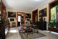 La finca Els Calderers de Sant Joan à Majorque. Le salon du manoir. Cliquer pour agrandir l'image.