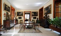 La finca Els Calderers de Sant Joan à Majorque. Le salon du manoir. Cliquer pour agrandir l'image.