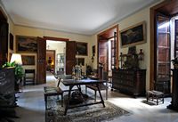 La finca Els Calderers de Sant Joan à Majorque. Le salon du manoir. Cliquer pour agrandir l'image.