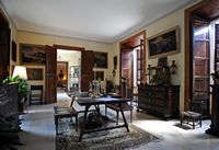 The Finca Els Calderers Sant Joan Mallorca - The living room of the mansion. Click to enlarge the image.