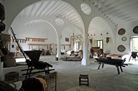 La ville de Sant Joan à Majorque. Le grenier du manoir d'Els Calderers. Cliquer pour agrandir l'image.