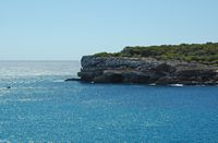 City Santanyi Mallorca - The coast of Santanyi in the Natural Park Mondragó. Click to enlarge the image.