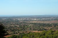 City Santanyi Majorca - Santanyi view from the Shrine of Our Lady of Consolation. Click to enlarge the image.