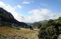 La ville de Sóller à Majorque. Col de soller, côté Bunyola. Cliquer pour agrandir l'image.
