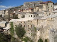 La ville de Mostar en Herzégovine. Vieille ville de Mostar. Cliquer pour agrandir l'image.
