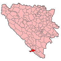 Situation of the town of Neum. Click to enlarge the image.