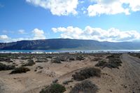 The island of Graciosa to Lanzarote. The village of Caleta del Sebo. Click to enlarge the image in Adobe Stock (new tab).