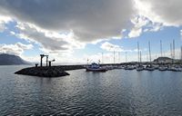 The island of Graciosa to Lanzarote. The port of Caleta del Sebo. Click to enlarge the image in Adobe Stock (new tab).