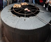 Timanfaya National Park in Lanzarote. Grilled over a volcano El Diablo restaurant. Click to enlarge the image in Adobe Stock (new tab).