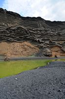 The natural park of los Volcanes in Lanzarote. The Green Lagoon at El Golfo. Click to enlarge the image in Adobe Stock (new tab).