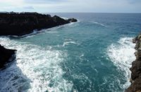 The natural park of los Volcanes in Lanzarote. The Cliffs of Los Hervideros. Click to enlarge the image in Adobe Stock (new tab).