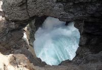 The natural park of los Volcanes in Lanzarote. The Cliffs of Los Hervideros. Click to enlarge the image in Adobe Stock (new tab).
