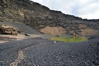 The village of El Golfo in Lanzarote. Crater of El Golfo volcano. Click to enlarge the image in Adobe Stock (new tab).