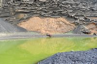 The village of El Golfo in Lanzarote. Green Lagoon. Click to enlarge the image in Adobe Stock (new tab).