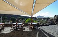 The Cactus Garden in Guatiza in Lanzarote. The terrace of the cafeteria. Click to enlarge the image in Adobe Stock (new tab).