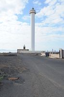 The village of Playa Blanca in Lanzarote. The lighthouse Pechiguera. Click to enlarge the image in Adobe Stock (new tab).