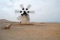 The village of Tefía in Fuerteventura. male mill (molino). Click to enlarge the image in Adobe Stock (new tab).