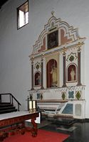 The town of Antigua in Fuerteventura. The altarpiece of the church of the Sacred Heart of Our Lady of La Antigua. Click to enlarge the image in Adobe Stock (new tab).
