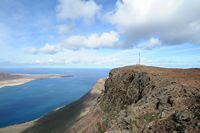 The town of Haría in Lanzarote. The viewpoint of the Rio (Mirador del Río). Promontory. Click to enlarge the image in Adobe Stock (new tab).