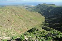 The town of Haría in Lanzarote. Temisa the valley view from the gazebo of Los Helechos. Click to enlarge the image in Adobe Stock (new tab).